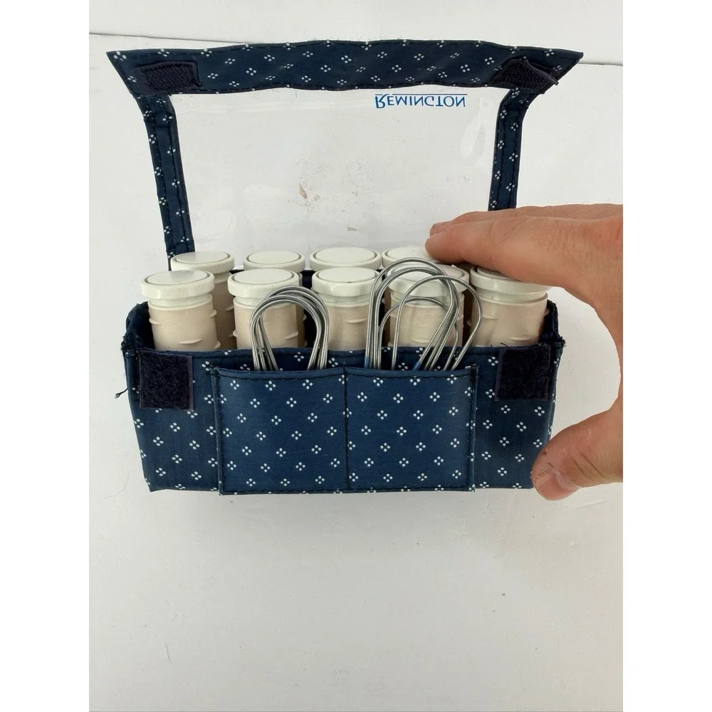 VINTAGE Remington Travel Hair Curlers Compact 10 Ceramic Ionic Hot Rollers